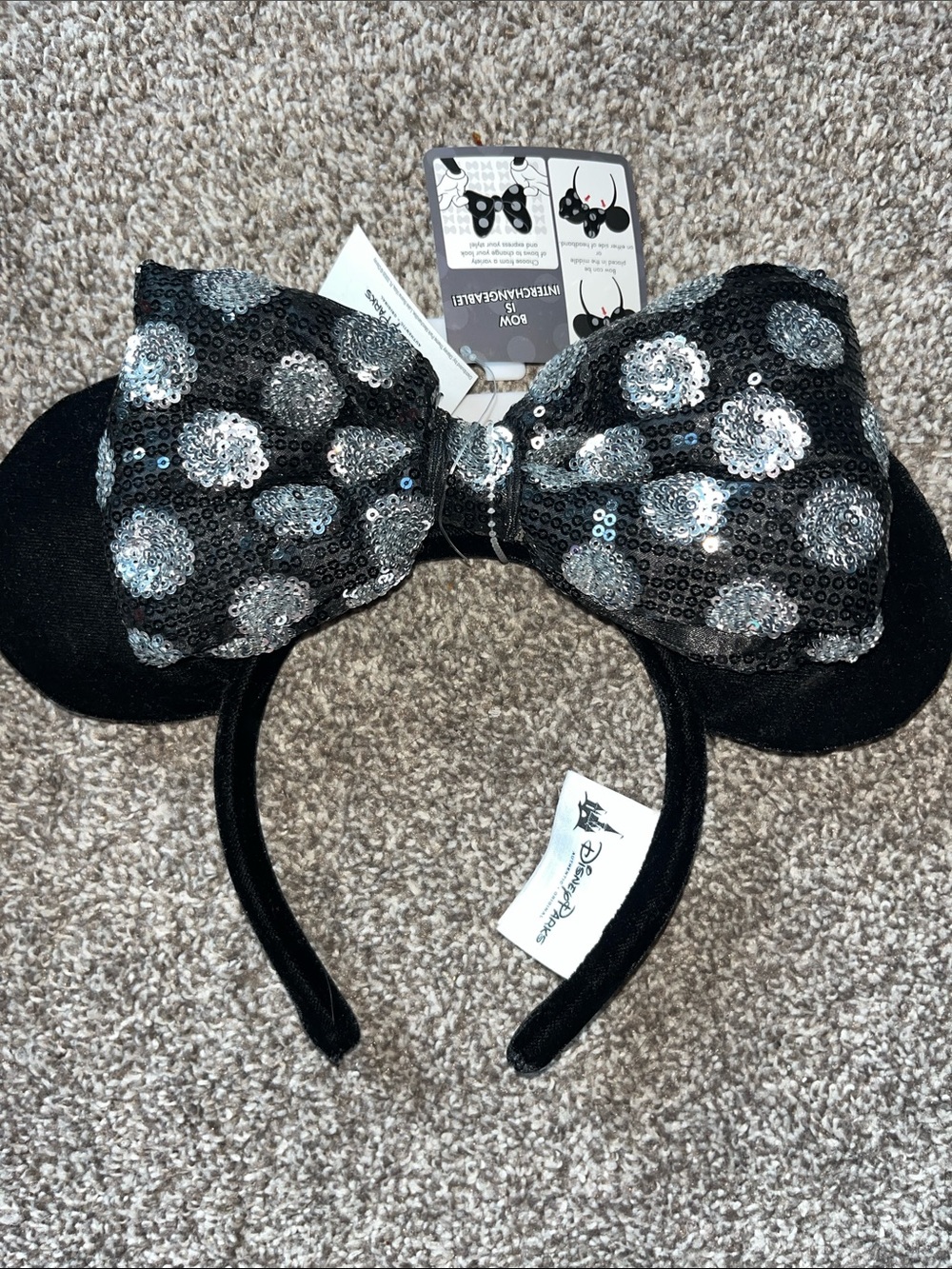 Disney Parks Minnie Mickey Ears Interchangeable Swap Your Bow Headband New - Picture 2 of 5